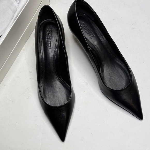 SCHUTZ Black and Gold Heels - Picture 3 of 12